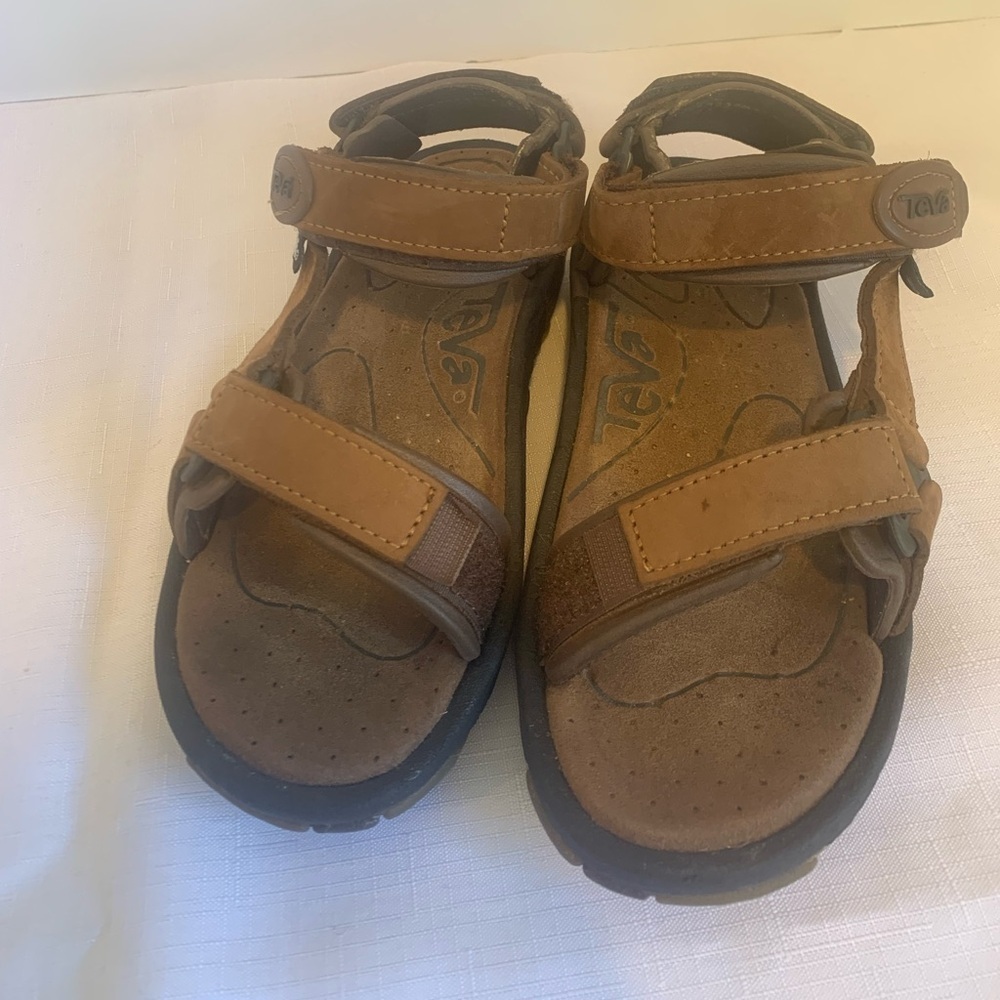 Teva Sandals Brown Leather All Terrain Tevas Women’s Size 7 - Picture 2 of 8